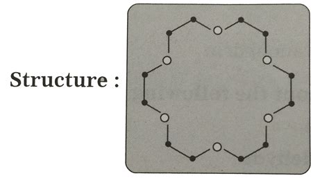 Given an example of crown ether. Write the formula and structure