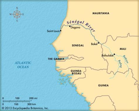 Sénégal River: map - Kids | Britannica Kids | Homework Help