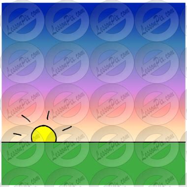 Sunrise Picture for Classroom / Therapy Use - Great Sunrise Clipart