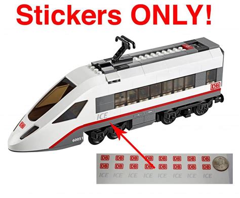 DB Ice stickers for LEGO 60051 High Speed Passenger train — Home