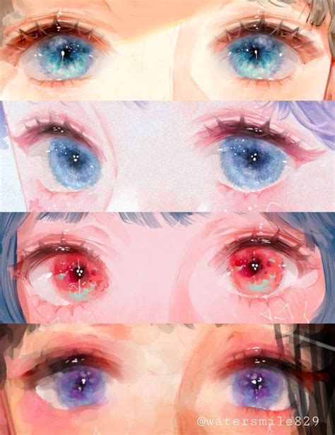 . (@watersmile829) | Digital art tutorial, Anime eye drawing, Anime drawings tutorials