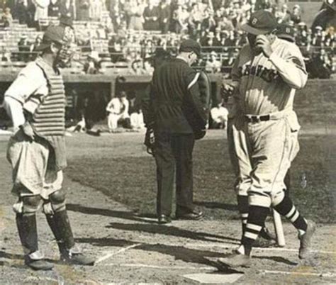 Babe Ruth touches home plate after his 714th and final home run on 5/25/35 at Forbes Field it ...