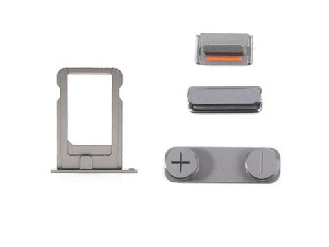 Replacement Part for Apple iPhone 5s SIM Card Tray+Side Keys - Gray- A ...