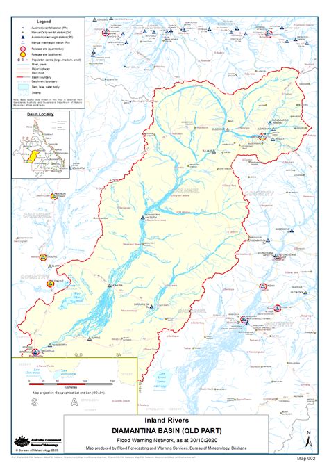 Queensland Diamantina Basin map