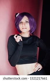 Girl Anime Purple Hair Japan Cosplay Stock Photo 1521217661 | Shutterstock