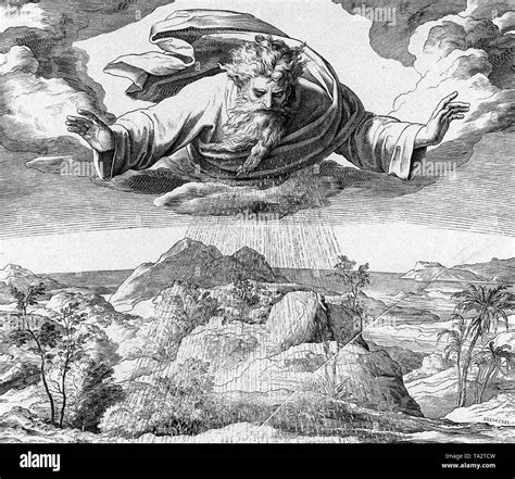 Genesis creation painting Black and White Stock Photos & Images - Alamy