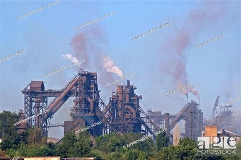 Heavy industry emitting pollution, Stock Photo, Picture And Rights ...