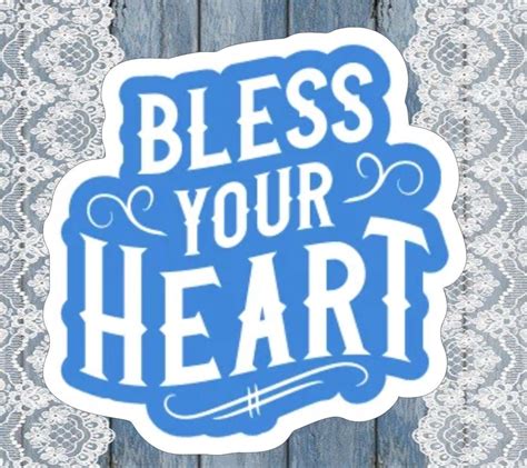 Bless Your Heart Vinyl Decal Sticker | Etsy