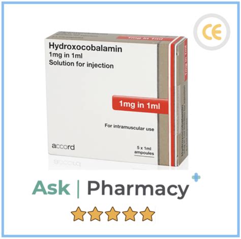 Hydroxocobalamin 1mg/1ml Injection Amps (B12) (IM )(5amps) – Ask Pharmacy