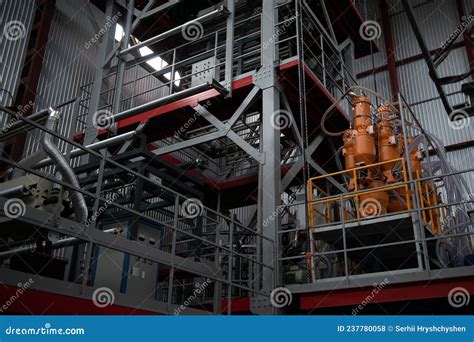 Equipment for Oilcloth Production. Equipment at the Factory Stock Photo - Image of pipeline ...