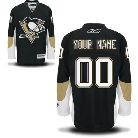 Reebok Pittsburgh Penguins Men's Premier Home Custom Jersey - Black ...