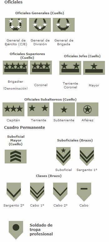 Chilean Army Rank Insignia