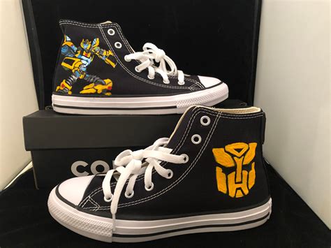 Custom Hand Painted - Transformer Decepticon Bumblebee Optimus Prime Shoes- Converse Chuck ...