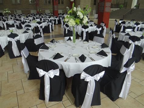 Black & White Table Linens & Chair Covers at St. Charles | The Berwick ...