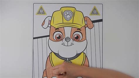 PAW Patrol Crayola GIANT Coloring Page Coloring Rubble Bulldog | Cartoon kids, Coloring pages ...