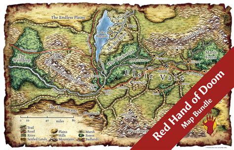 Mike Schley | Bundled D&D Map Sets | Red Hand of Doom Map Bundle (20 Digital DM & Player Maps) $12