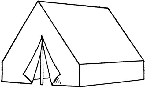 Camping Tent Clip Art Sketch Coloring Page | Clip art, Clipart black and white, Black and white