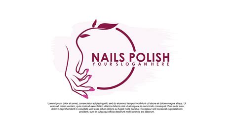 Nail polish logo design with creative concept Premium Vector part 2 ...