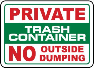 No Dumping Signs