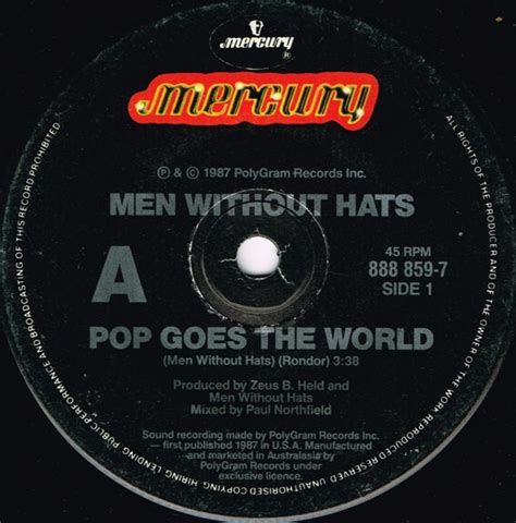 Men Without Hats – Pop Goes The World (1987, Vinyl) - Discogs