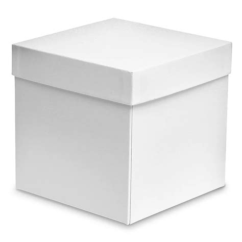 Deluxe Gift Boxes - 6 x 6 x 6", White S-10622 - Uline