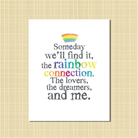 Rainbow Connection Print - Etsy