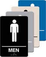 Braille Sign - Men Restroom (6x9)