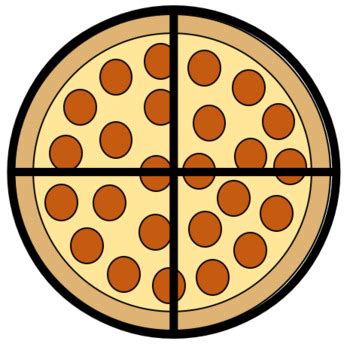 Pizza Fractions Clipart