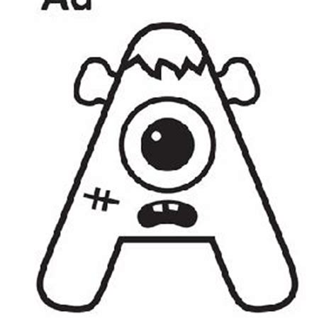 Printable Monster Alphabet Letters - Kopi Mambudem