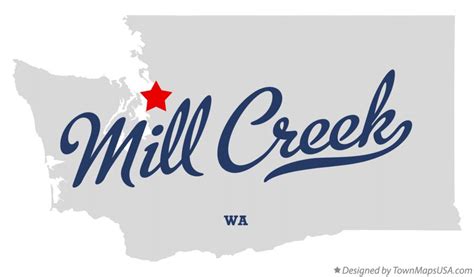 Map of Mill Creek, WA, Washington