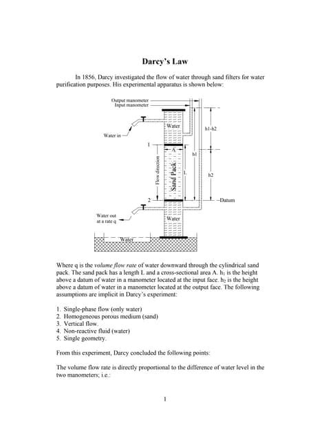 Darcy law | PDF