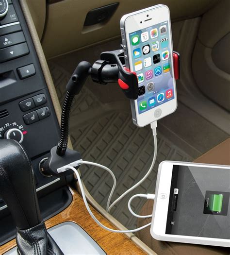 The Dual iPhone Charging Car Mount