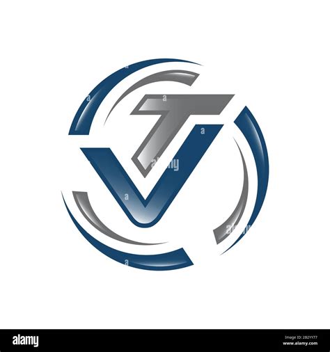 creative initial VT Letter combined Logo Design vector graphic symbol ...