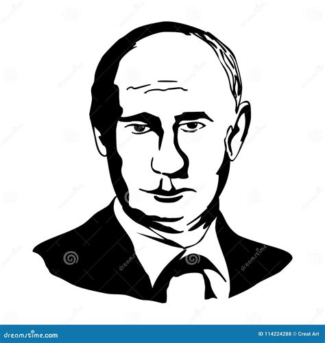 Vladimir Putin.Vector Portrait of Vladimir Putin Editorial Stock Photo - Illustration of ...