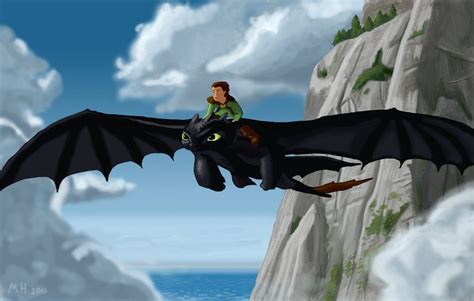 How To Train Your Dragon Toothless And Hiccup Flying