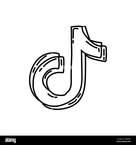 Tiktok Icon. Doodle Hand Drawn or Black Outline Icon Style Stock Vector Image & Art - Alamy