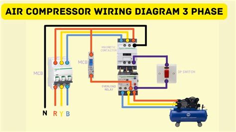 air compressor wiring diagram 3 phase || auto cut off switch for air ...