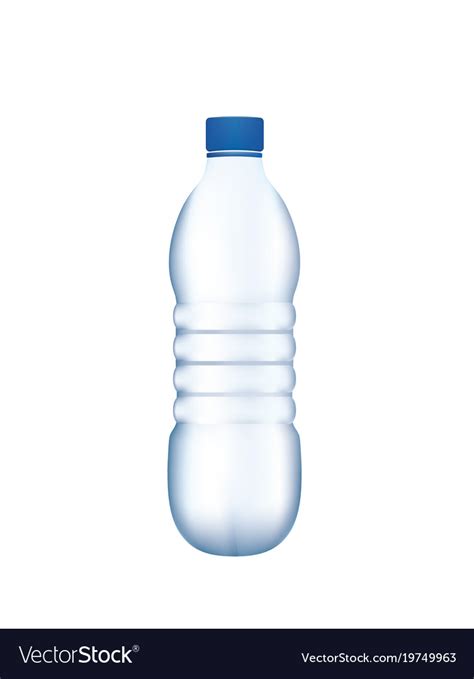 Plastic water bottle on white background Vector Image