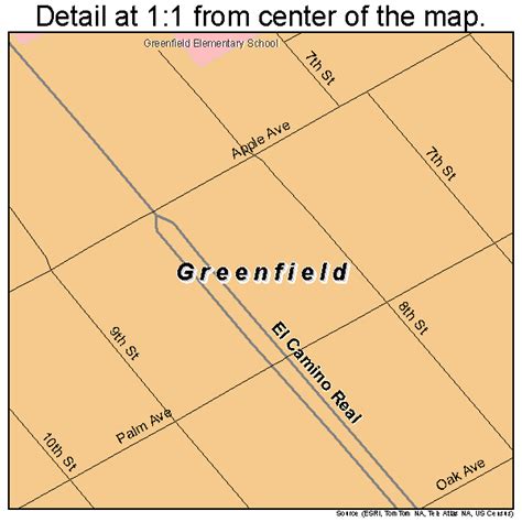 Greenfield California Street Map 0630994