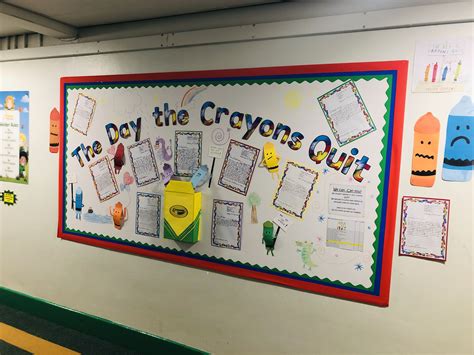 The Day the Crayons Quit school display | Crayon template, School ...