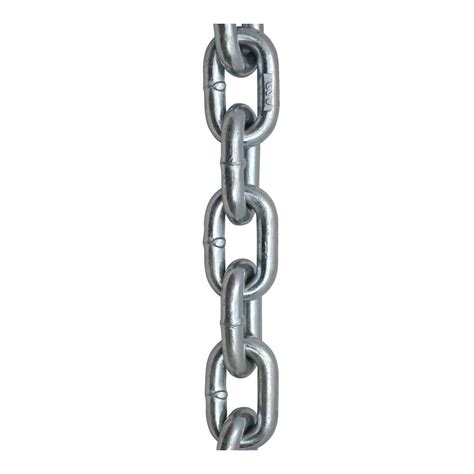 KingChain 5/16 in. x 20 ft. Grade 30 Proof Coil Chain Zinc Plated Heavy-Duty Carry Bag-525221 ...