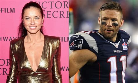 NFL star Julian Edelman 'dating' Adriana Lima as the pair were spotted ...