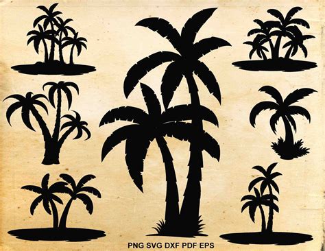 Palm tree svg Palm tree clip art Tropical Svg files for