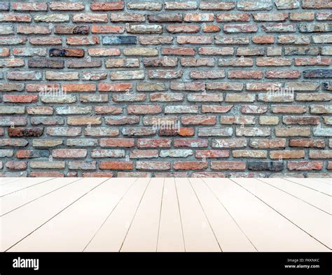 Old brick texture with wooden floor Stock Photo - Alamy