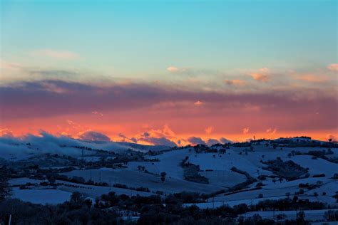 Fotos gratis : paisaje, naturaleza, horizonte, montaña, nieve, invierno, nube, cielo, amanecer ...