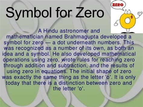 History of Zero - Mathematics