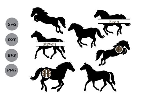 Horse svg files, Horse Monogram, Horse clipart, Horses Svg.