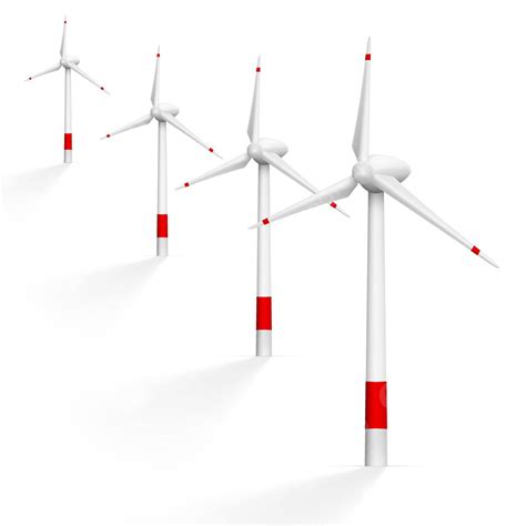 Realistic Wind Generator With Shadow Realistic Eco Turbine Vector ...