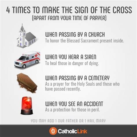 Infographic: 4 Times To Make The Sign Of The Cross | Catholic-Link