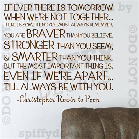 Winnie the Pooh Christopher Robin Quote Wall Decal - Etsy